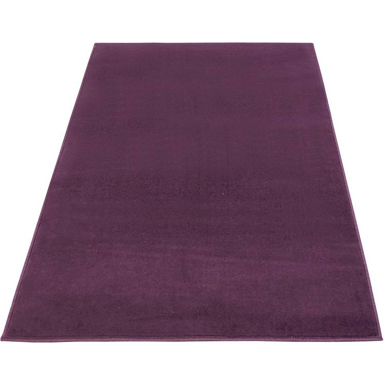 Maestro Plain Short Pile Rug - 120x170cm - Purple 0