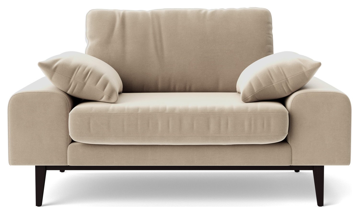 Swoon Tulum Velvet Cuddle Chair - Taupe