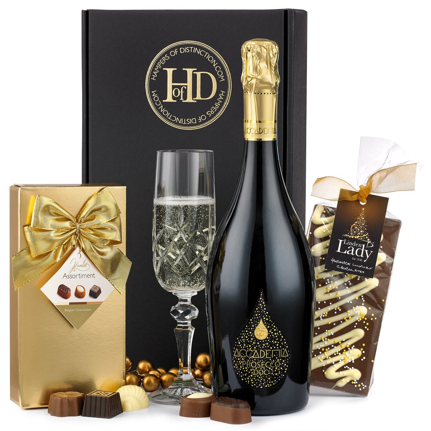 Hampers of Distinction Prosecco and Chocolates