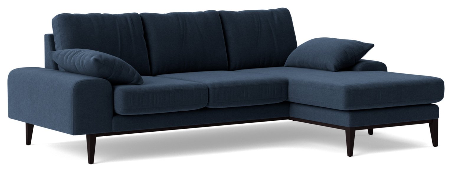 Swoon Tulum Fabric Right Hand Corner Sofa - Indigo Blue