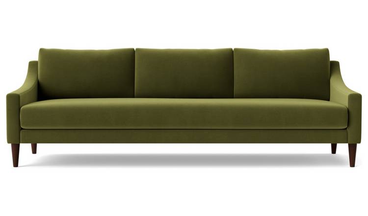 Swoon Turin Velvet 3 Seater Sofa - Fern Green