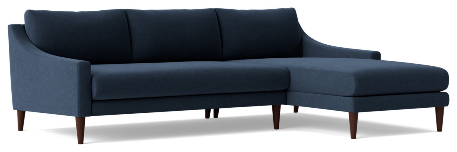 Swoon Turin Fabric Right Hand Corner Sofa - Indigo Blue