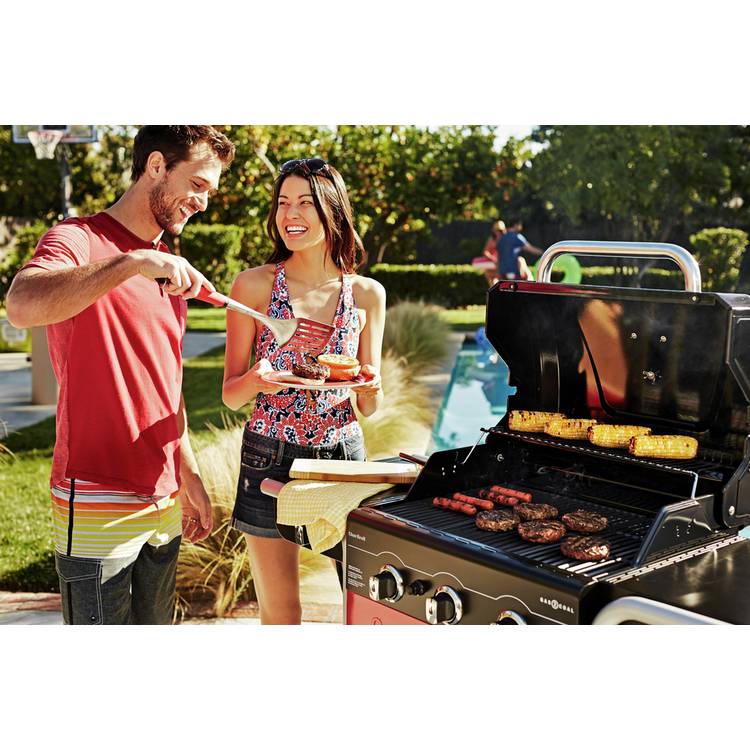 Char-Broil 3 Burner Gas and Charcoal BBQ  0