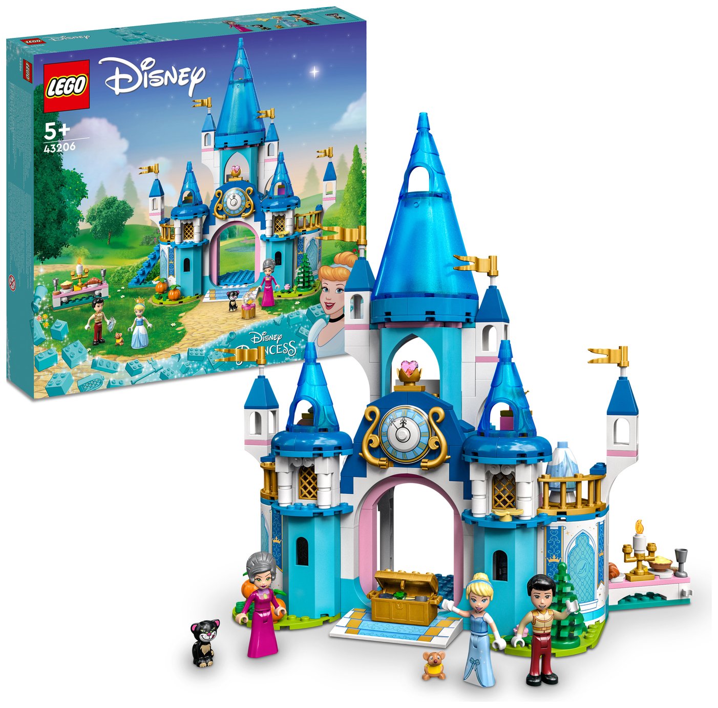 LEGO Disney Cinderella & Prince Charming's Castle Set 43206 Review ...