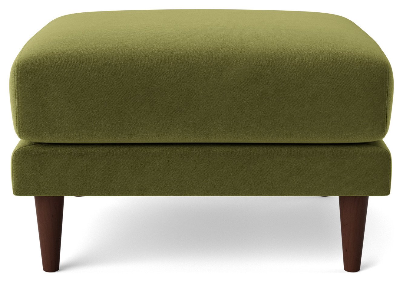 Swoon Turin Velvet Ottoman Footstool - Fern Green