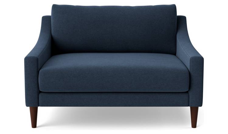 Swoon Turin Fabric Cuddle Chair- Indigo Blue