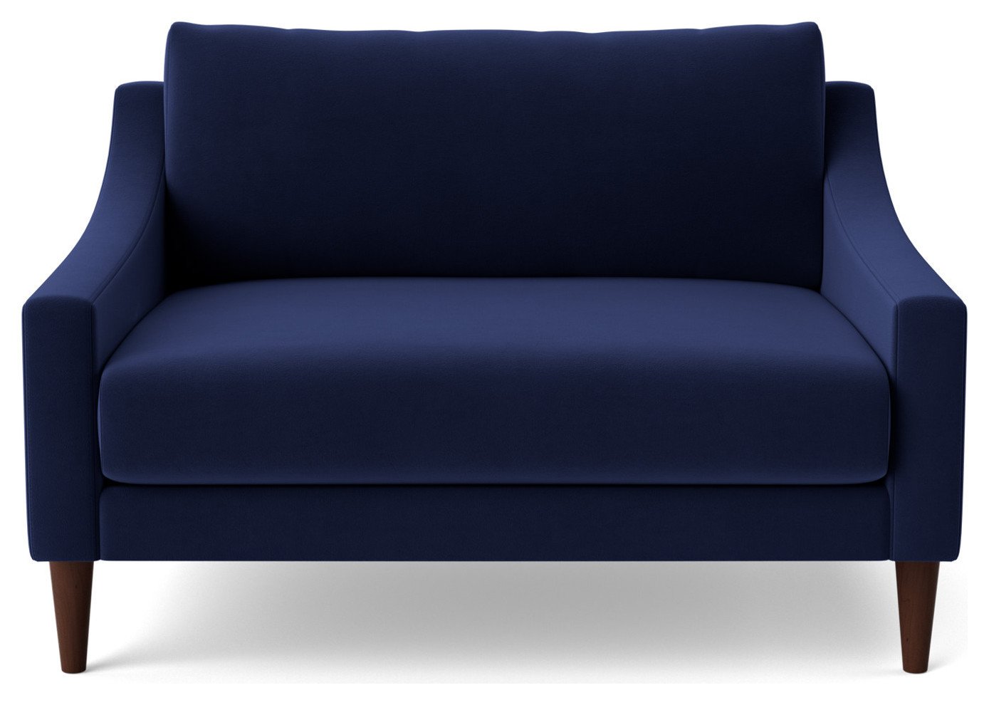 Swoon Turin Velvet Cuddle Chair - Ink Blue