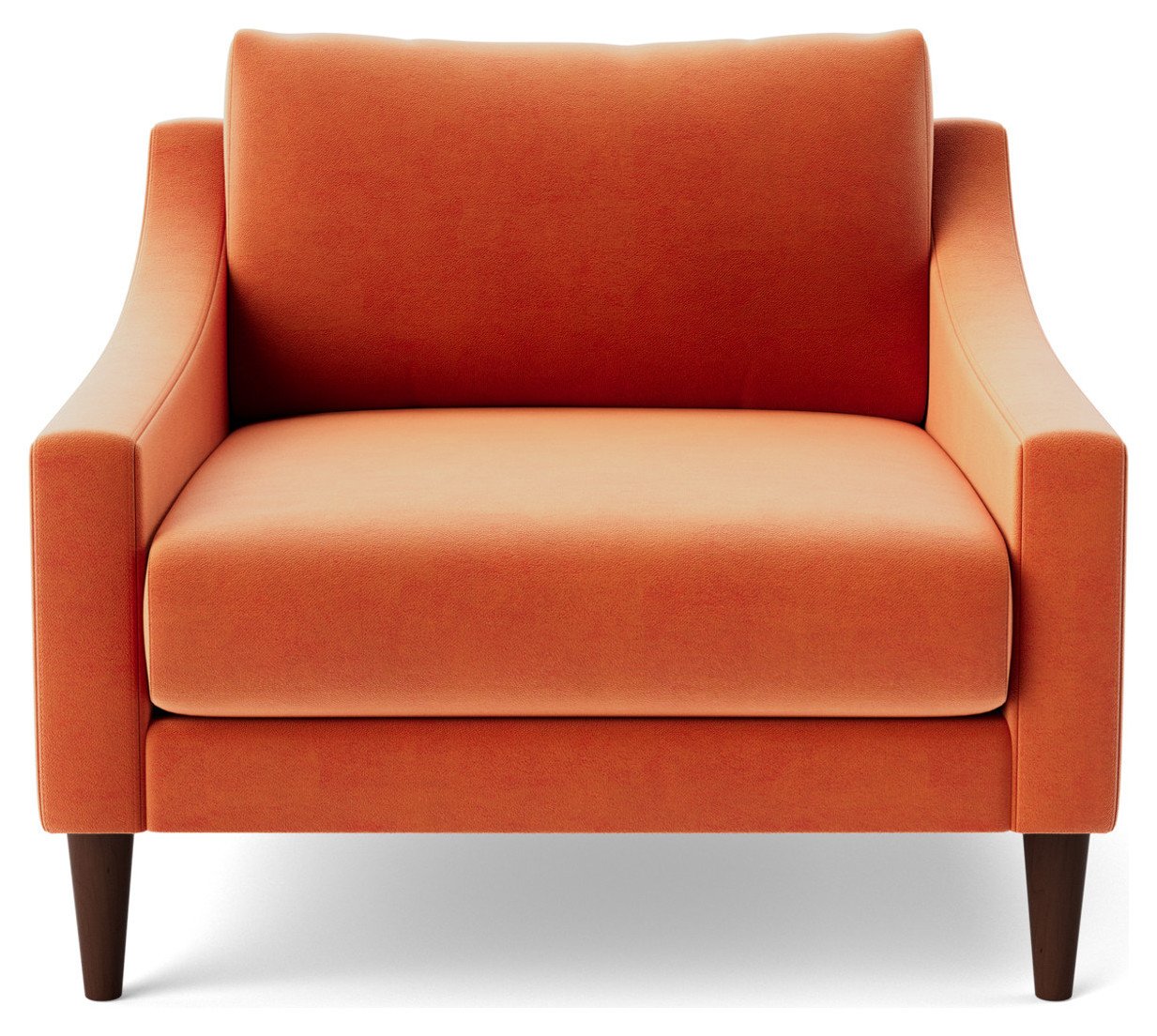 Swoon Turin Velvet Armchair - Burnt Orange
