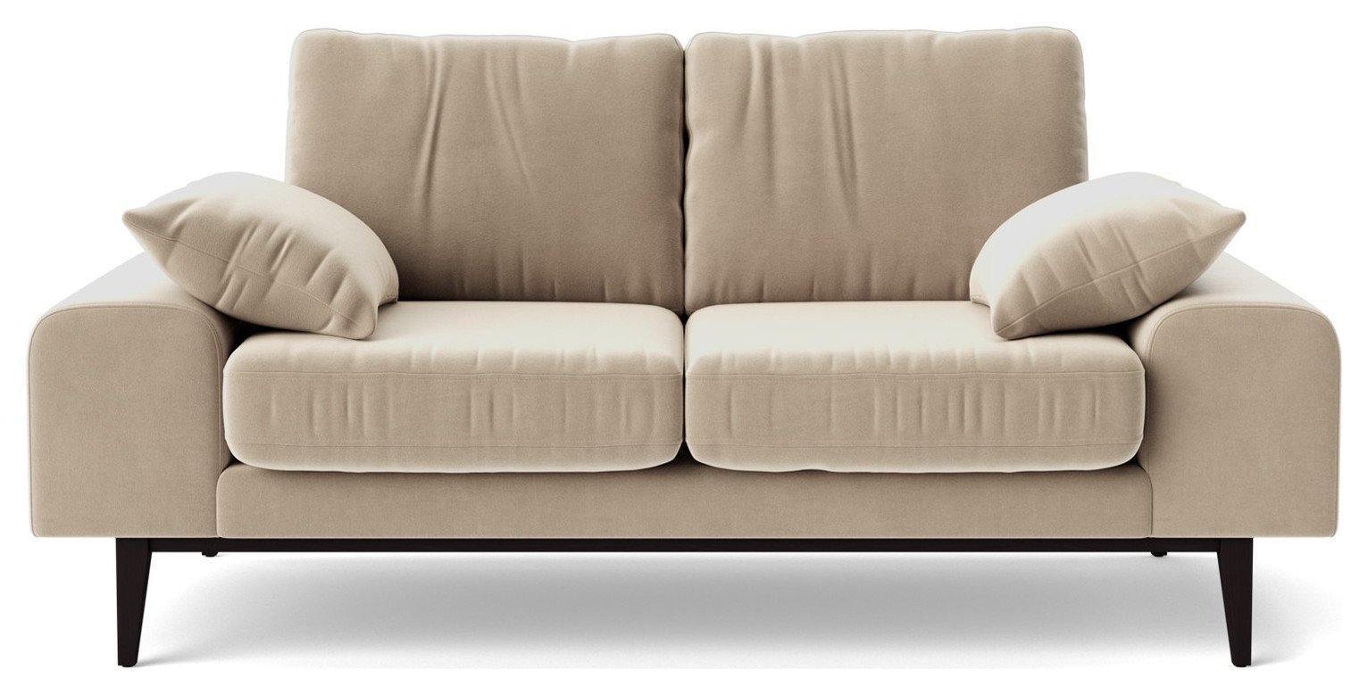 Swoon Tulum Velvet 2 Seater Sofa - Taupe