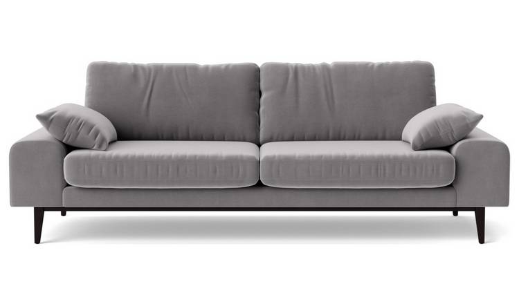 Buy Swoon Tulum Velvet 3 Seater Sofa Silver Grey Sofas Argos