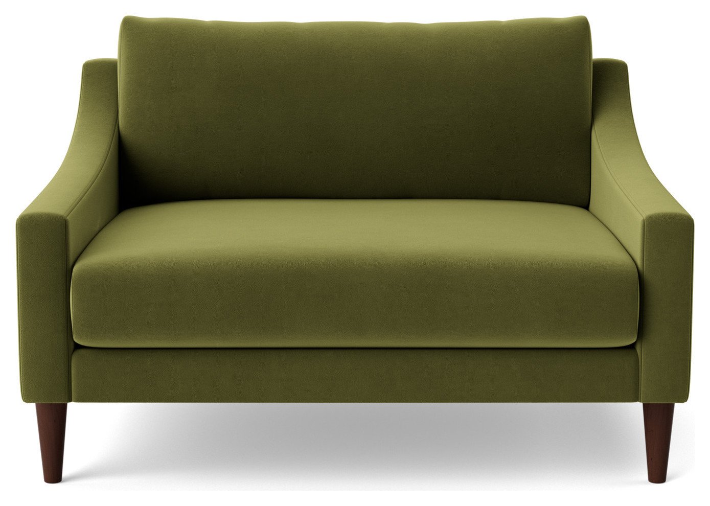 Swoon Turin Velvet Cuddle Chair - Fern Green