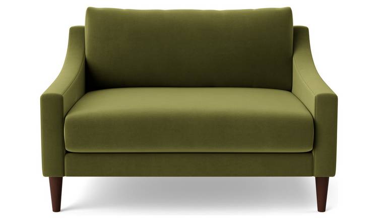 Swoon Turin Velvet Cuddle Chair - Fern Green