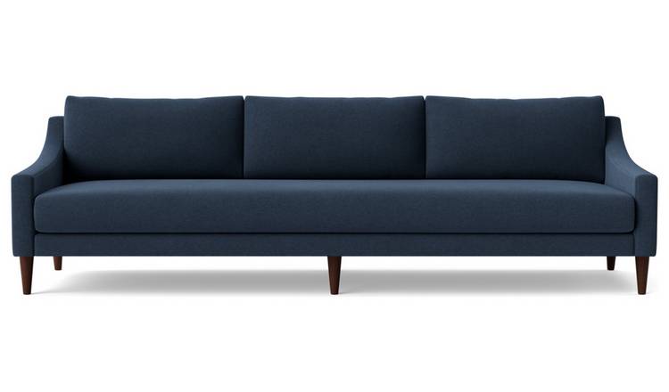 Swoon Turin Fabric 4 Seater Sofa - Indigo Blue