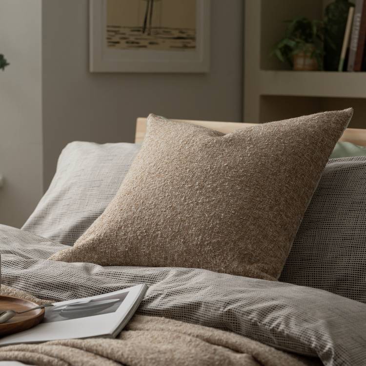 Habitat Boucle Cushion - Neutral - 50x50cm 0