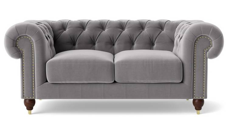 Buy Swoon Winston Velvet 2 Seater Sofa - Silver Grey | Sofas | Argos