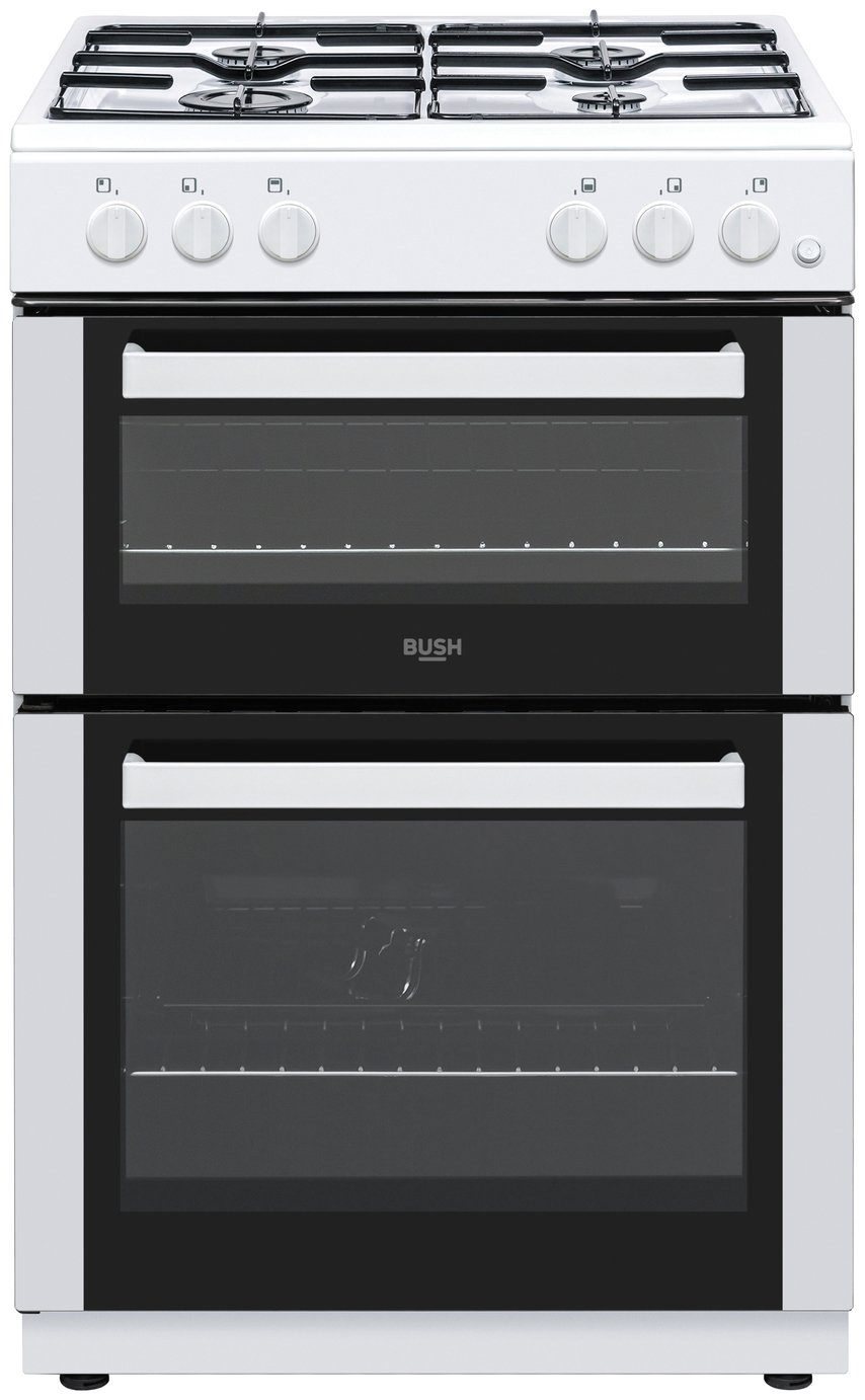 Bush CTFS60TWNGCW 60cm Twin Cavity Gas Cooker - White