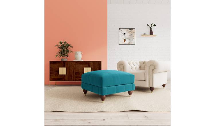 Argos deals velvet ottoman