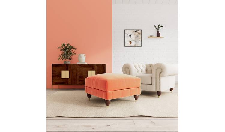 Burnt deals orange footstool