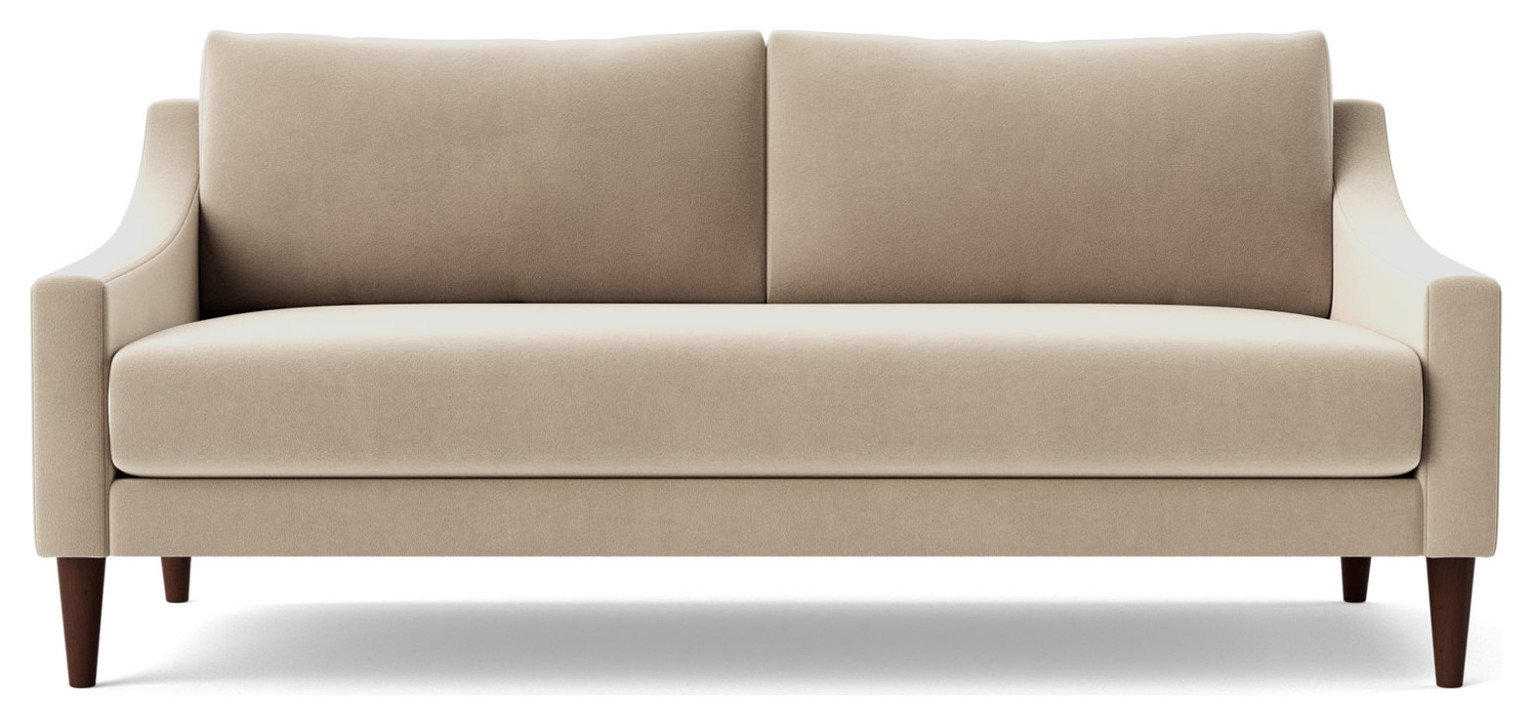 Swoon Turin Velvet 2 Seater Sofa - Taupe