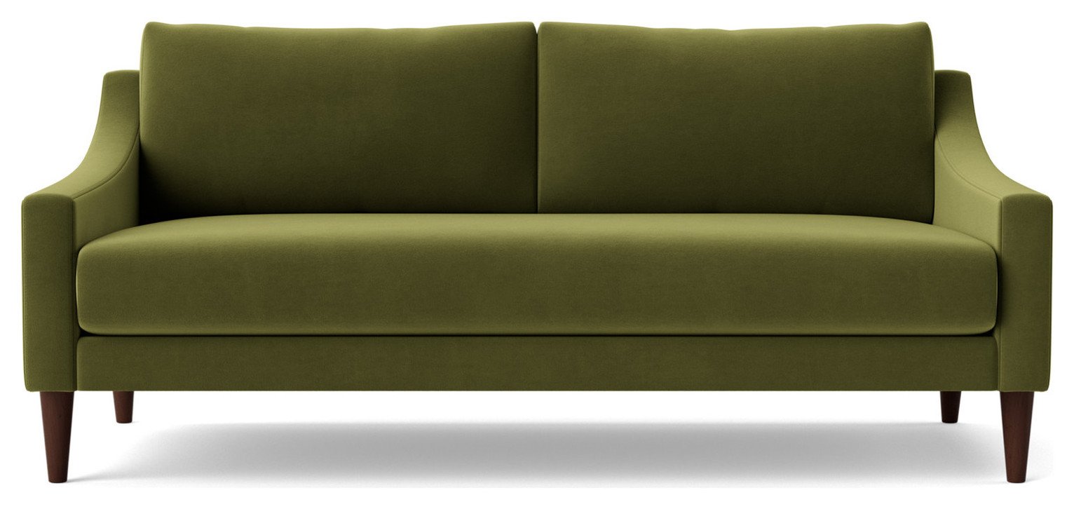 Swoon Turin Velvet 2 Seater Sofa - Fern Green