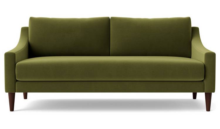 Swoon Turin Velvet 2 Seater Sofa - Fern Green
