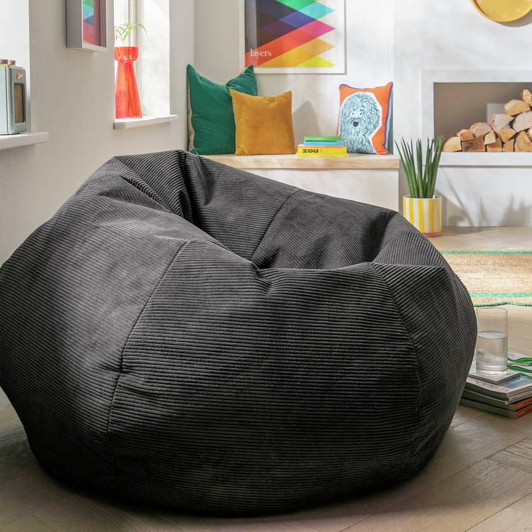 Kaikoo Aryton Cord Beanbag - Grey 0