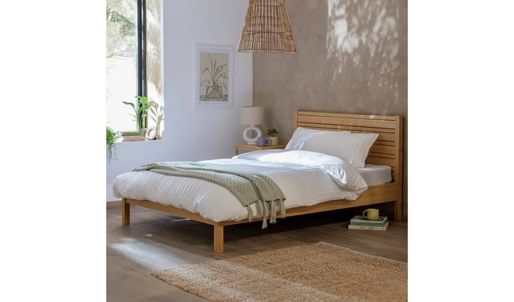 Natural double deals bed frame