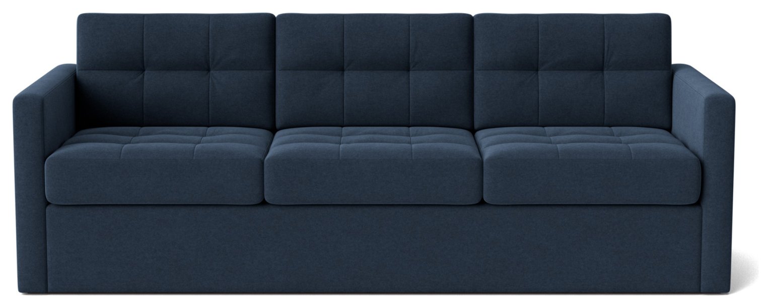 Swoon Berlin Fabric 3 Seater Sofa Bed - Indigo Blue