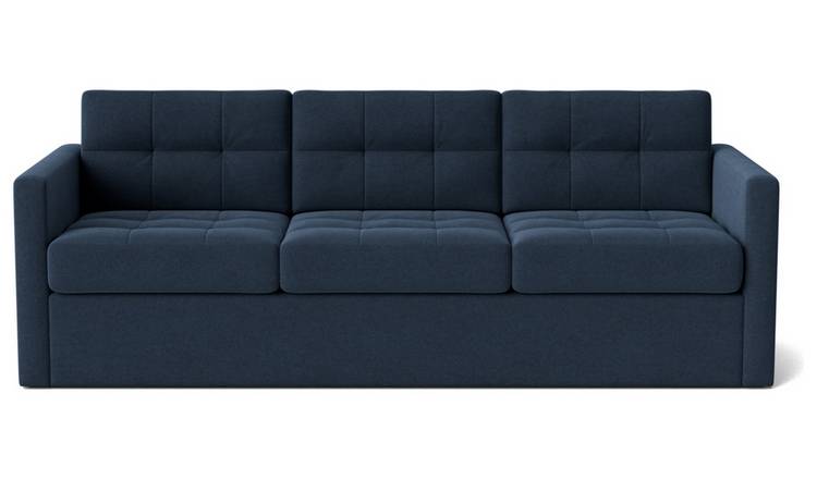 Swoon Berlin Fabric 3 Seater Sofa Bed - Indigo Blue