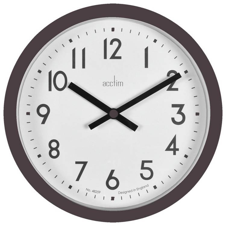 Acctim Elstow Retro Analogue Wall Clock - Black 0