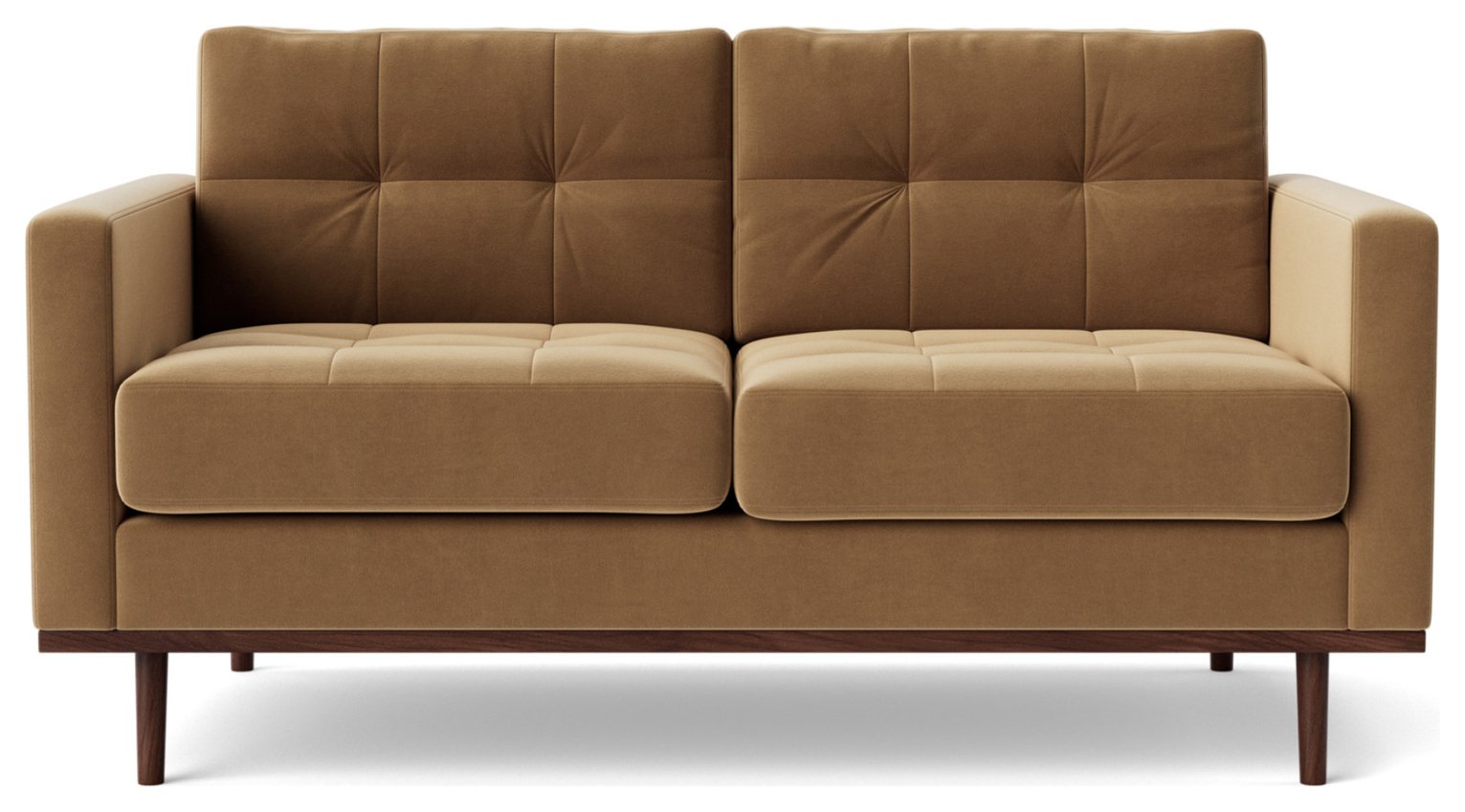 Swoon Berlin Velvet 2 Seater Sofa - Biscuit