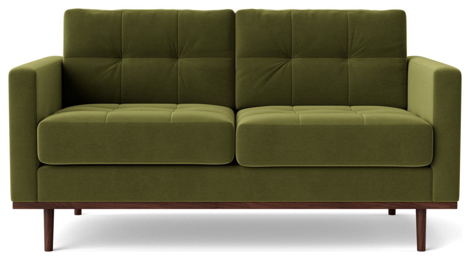 Swoon Berlin Velvet 2 Seater Sofa - Fern Green