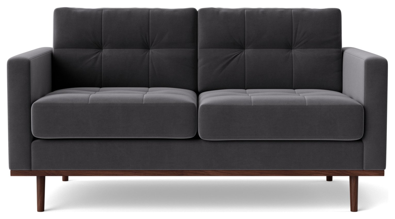 Swoon Berlin Velvet 2 Seater Sofa - Granite Grey