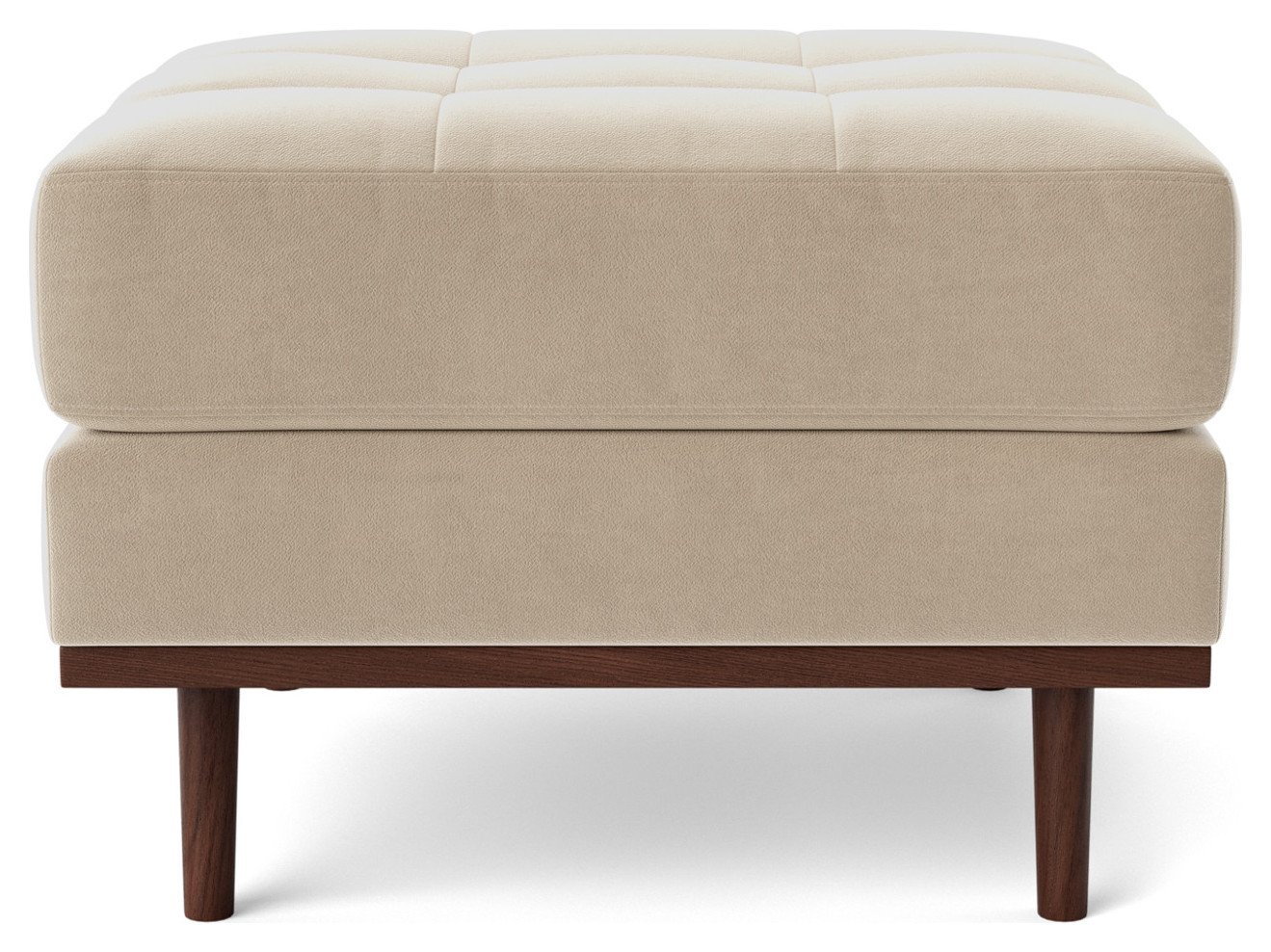 Swoon Berlin Velvet Ottoman Footstool - Taupe