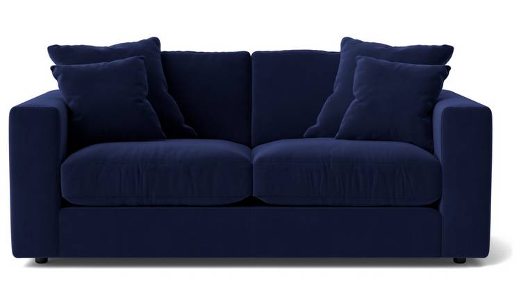 Swoon Althaea Velvet 2 Seater Sofa - Ink Blue