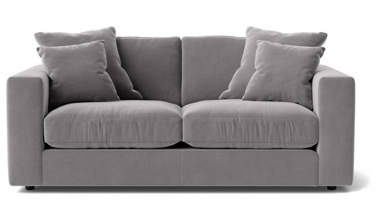 Swoon Althaea Velvet 2 Seater Sofa - Silver Grey