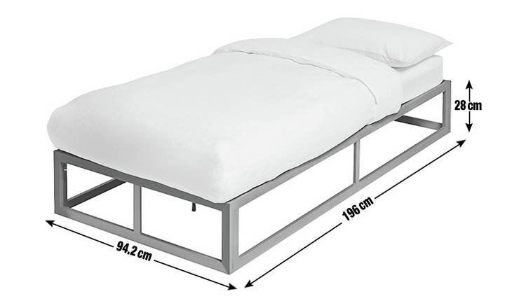 Buy Argos Home Platform Single Metal Bed Frame White Bed frames Argos