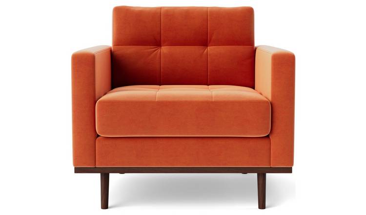 Buy Swoon Berlin Velvet Armchair Burnt Orange Argos