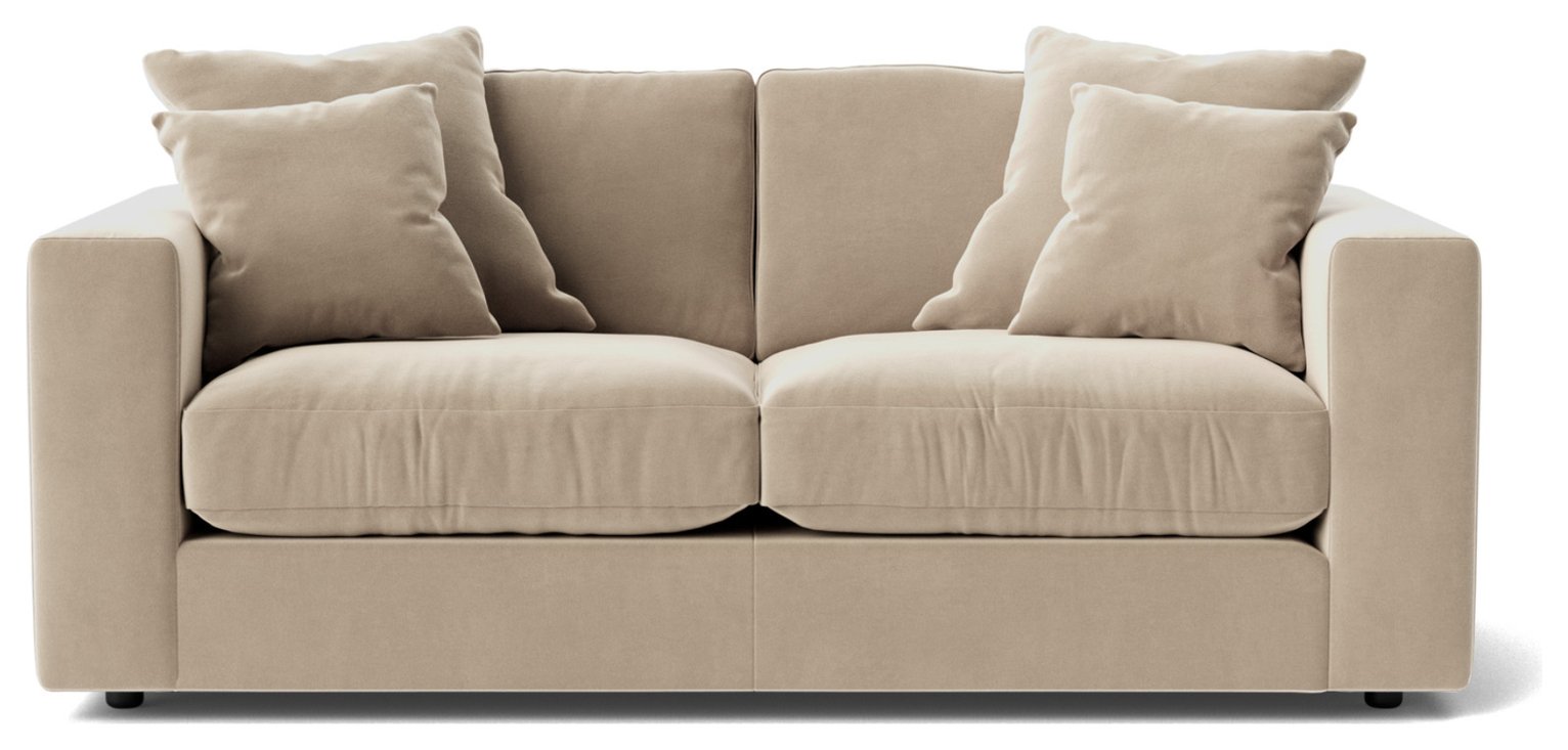 Swoon Althaea Velvet 2 Seater Sofa - Taupe
