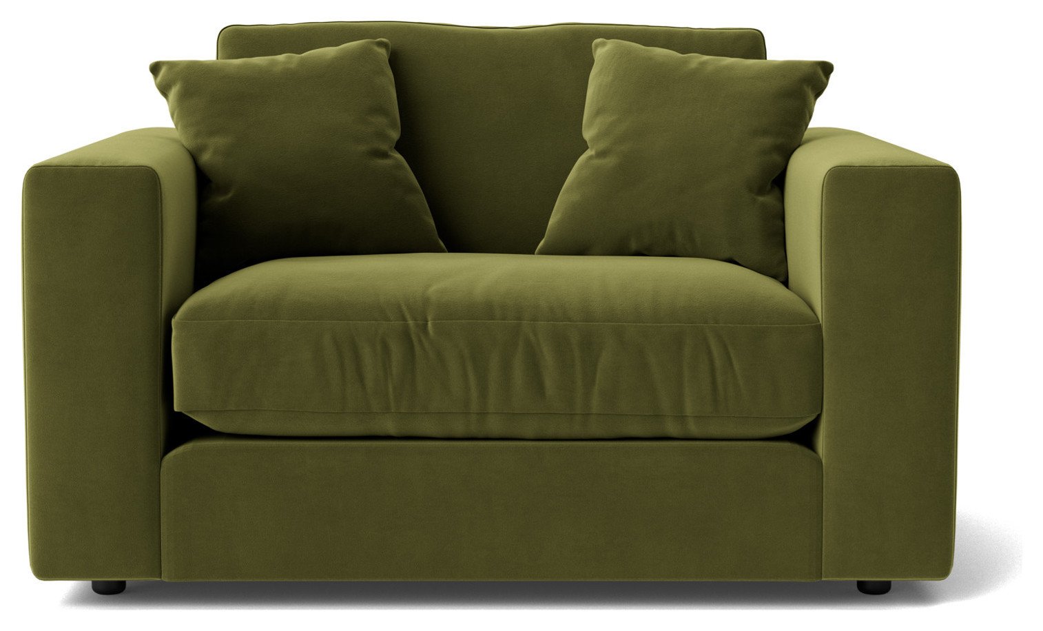 Swoon Althaea Velvet Cuddle Chair - Fern Green