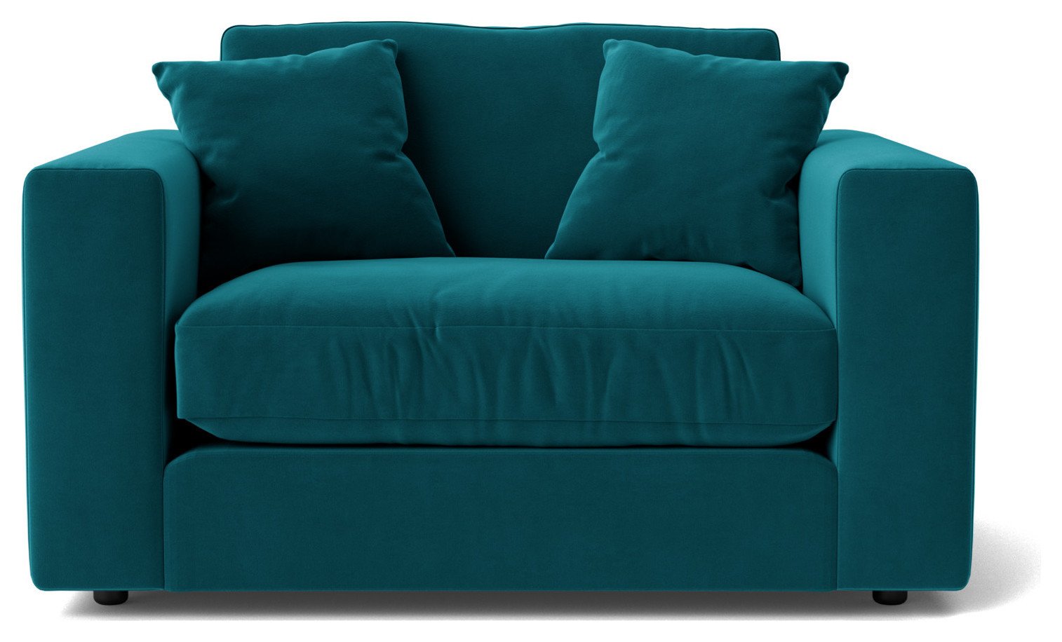 Swoon Althaea Velvet Cuddle Chair - Kingfisher Blue