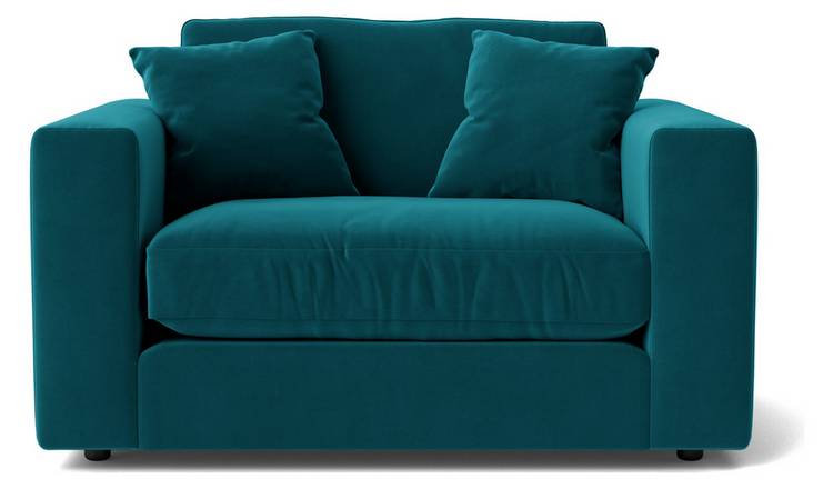 Blue velvet best sale cuddle chair