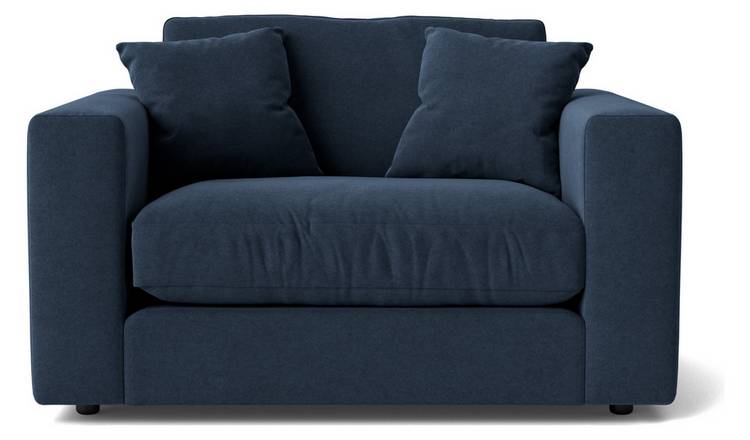 Buy Swoon Althaea Fabric Cuddle Chair Indigo Blue Argos