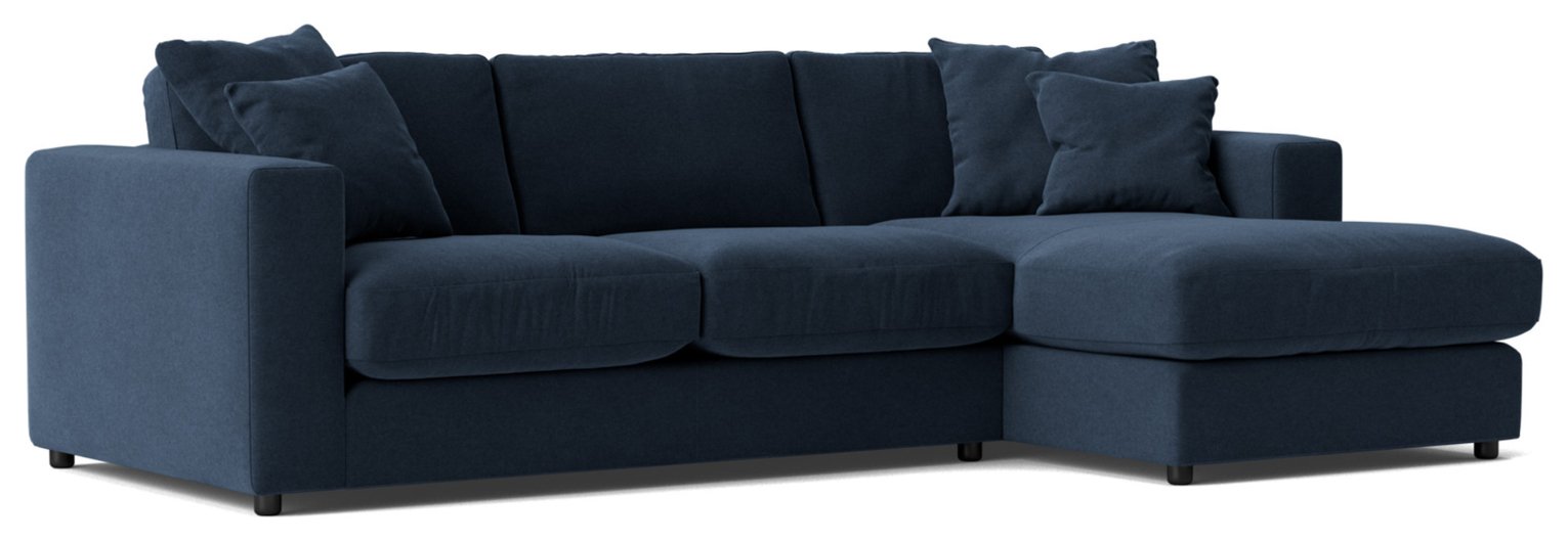 Swoon Althaea Fabric Right Hand Corner Sofa - Indigo Blue