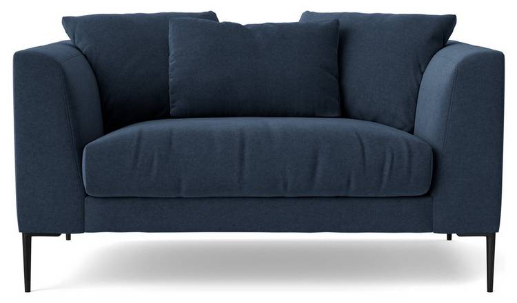 Swoon Alena Fabric Cuddle Chair- Indigo Blue