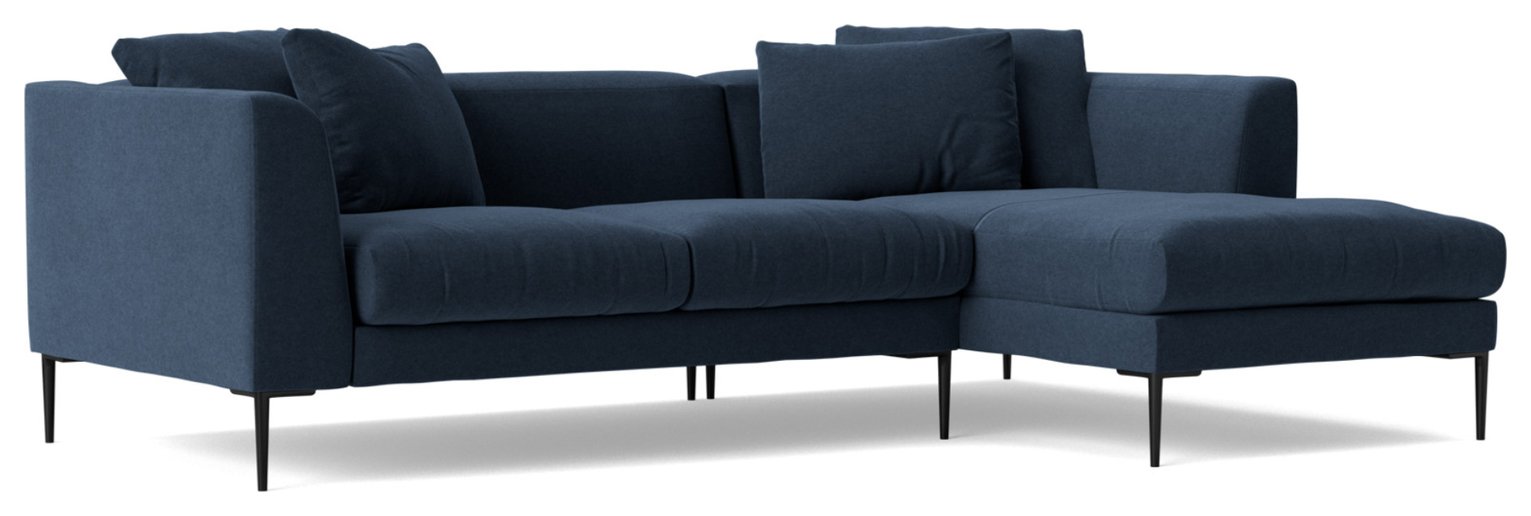 Swoon Alena Fabric Right Hand Corner Sofa - Indigo Blue