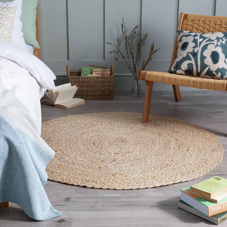 Habitat Braided Round Natural Jute Flatweave Rug - 100cm 0
