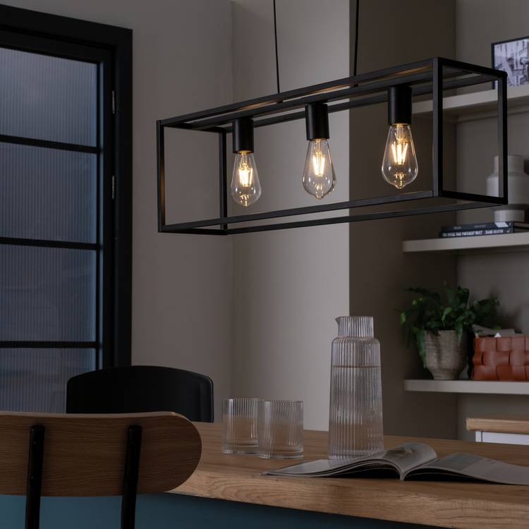 Argos Home Carriage Metal Flush Ceiling Light - Matt Black 0