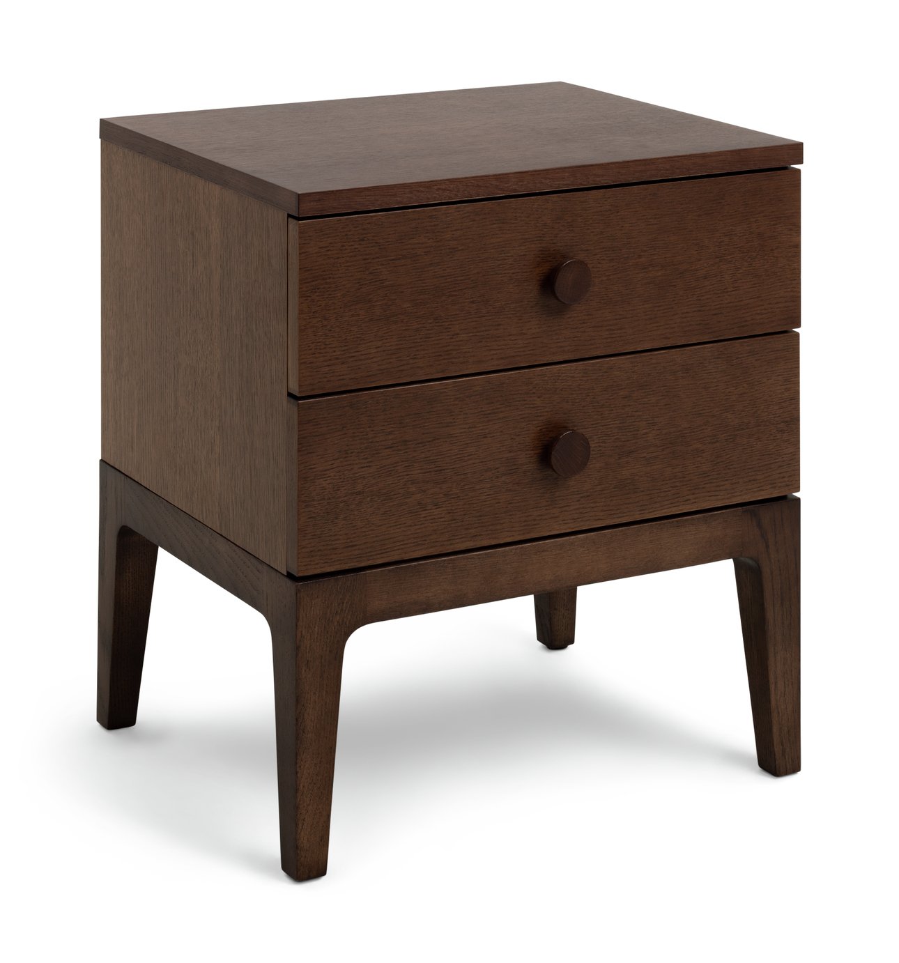 Habitat Loxley 2 Drawer Bedside Table - Walnut