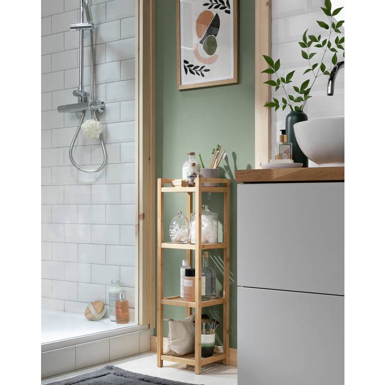 Habitat 4 Shelf Bamboo Storage Caddy - Bamboo 0